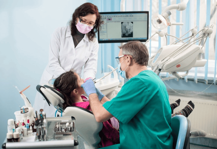A young patient having a gentle checkup at Annandale Dental Care